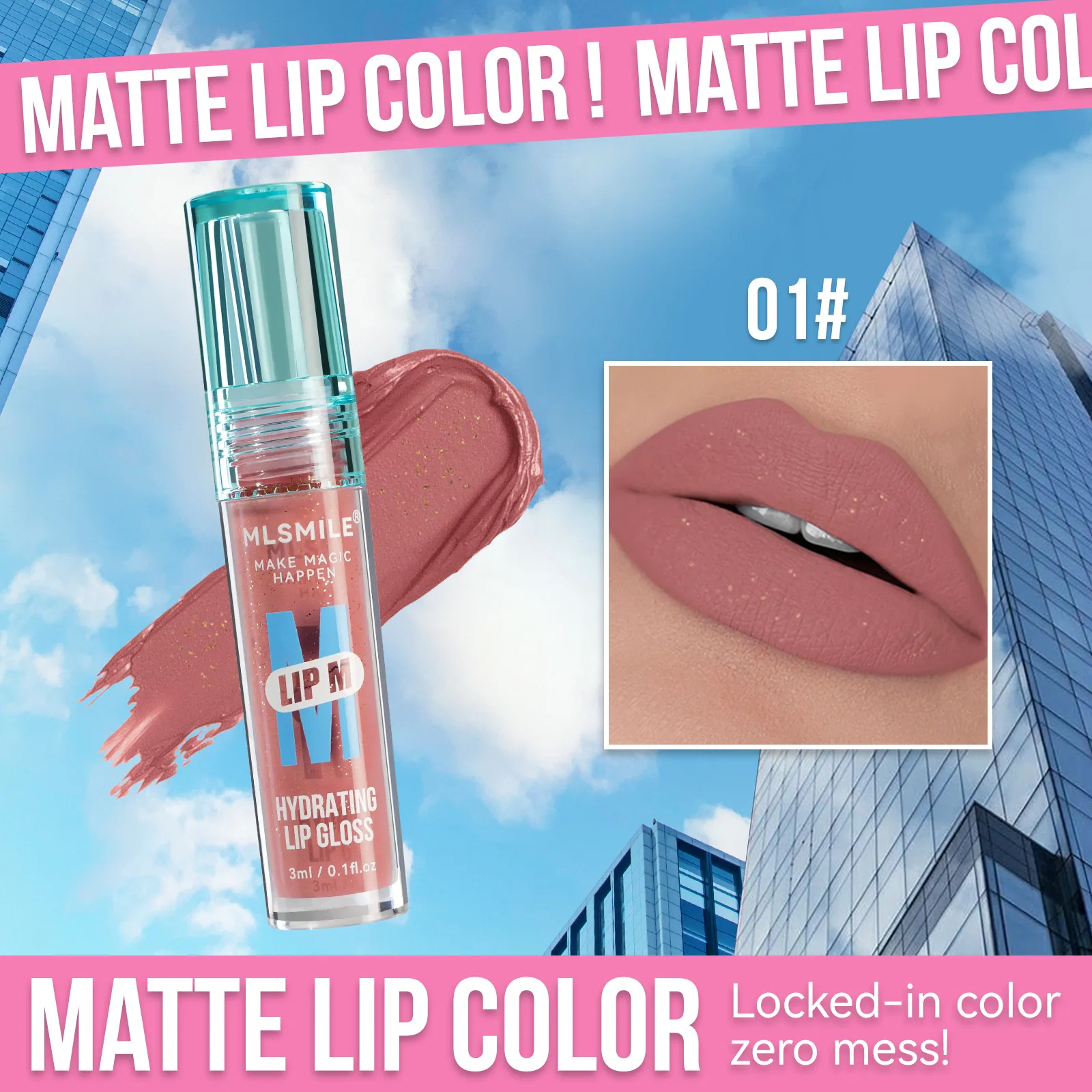 matte velvet lip glaze, pearlescent fine glitter lipstick, liquid lip and cheek dual-use, long-lasting, waterproof, and not e