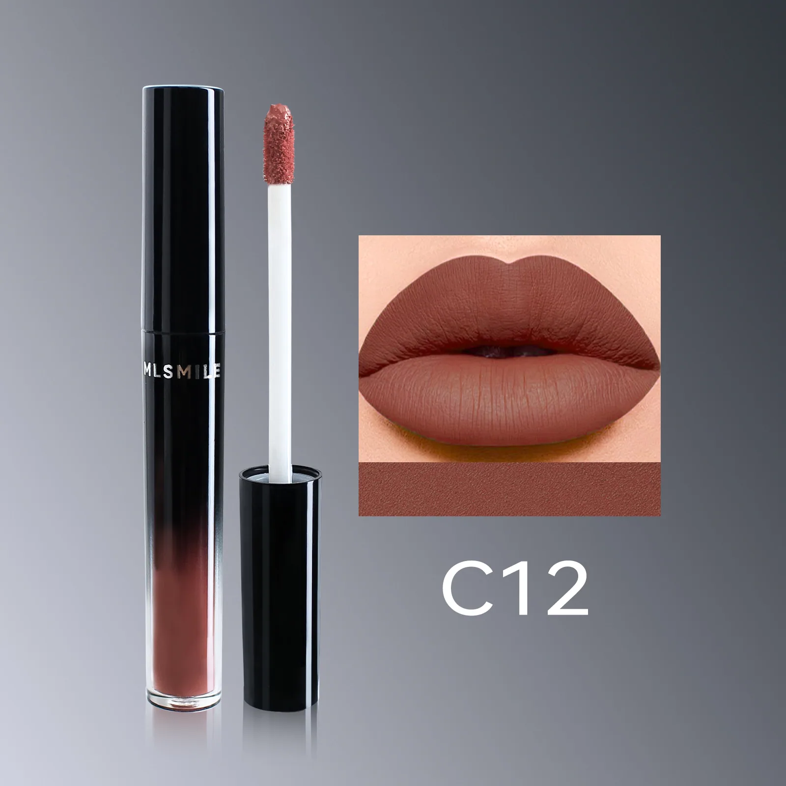 makeup 12 colors matte lipstick lip glaze long-lasting, non-stick cup, non-fading, transparent lip honey, pearlescent lip gloss 12