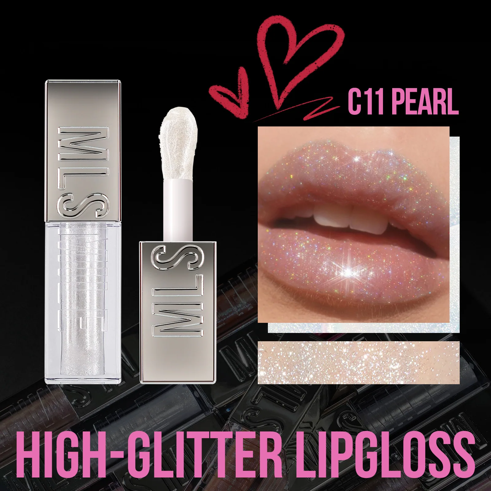 pearlescent lip gloss, streamer diamond lip gloss, makeup, layering, liquid lipstick, mirror water, lip gloss