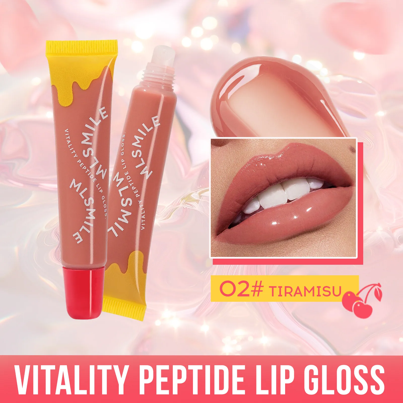 peptide lip gloss, liquid lip honey, duk lips, transparent water gloss, lip gloss, lip oil, moisturizing lipstick, cross-border 2