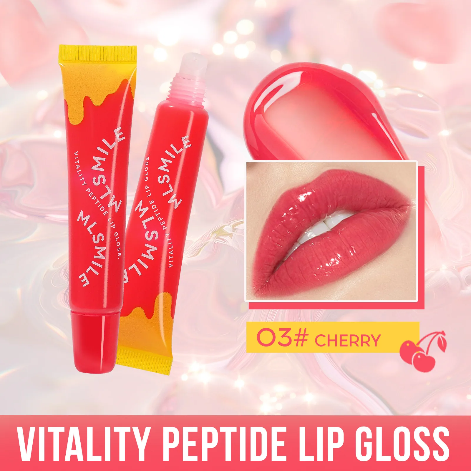 peptide lip gloss, liquid lip honey, duk lips, transparent water gloss, lip gloss, lip oil, moisturizing lipstick, cross-border 3