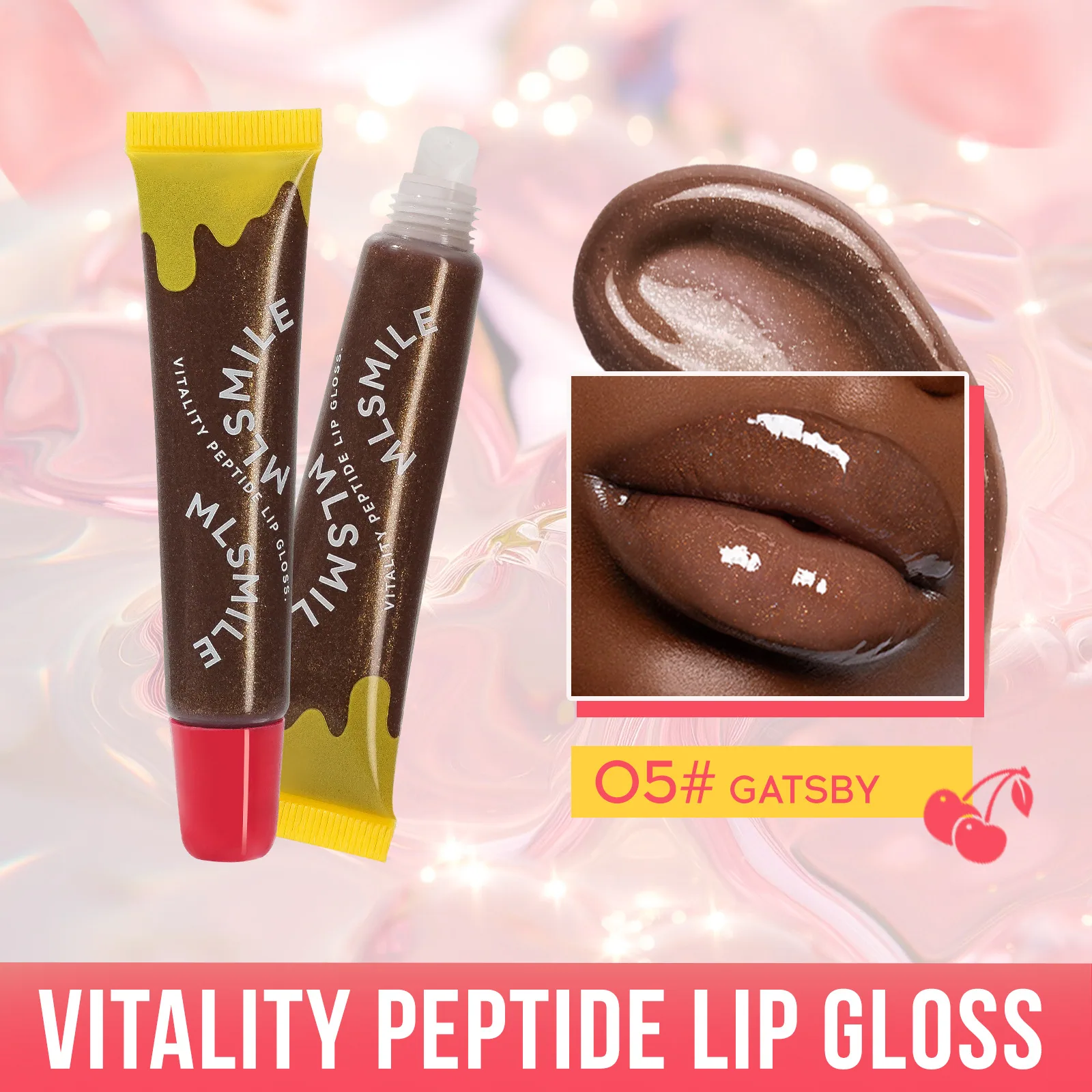 peptide lip gloss, liquid lip honey, duk lips, transparent water gloss, lip gloss, lip oil, moisturizing lipstick, cross-border 5