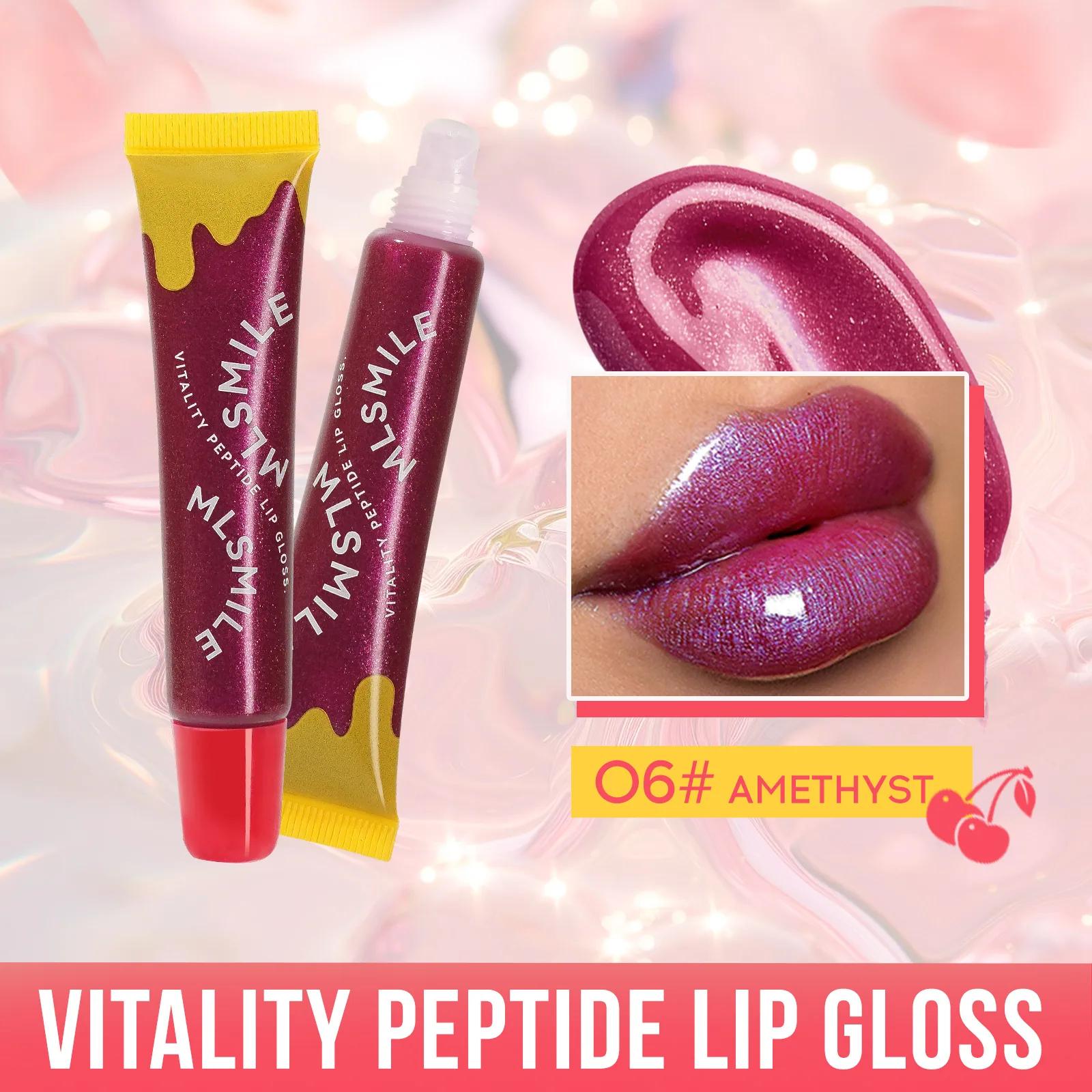 peptide lip gloss, liquid lip honey, duk lips, transparent water gloss, lip gloss, lip oil, moisturizing lipstick, cross-border 6