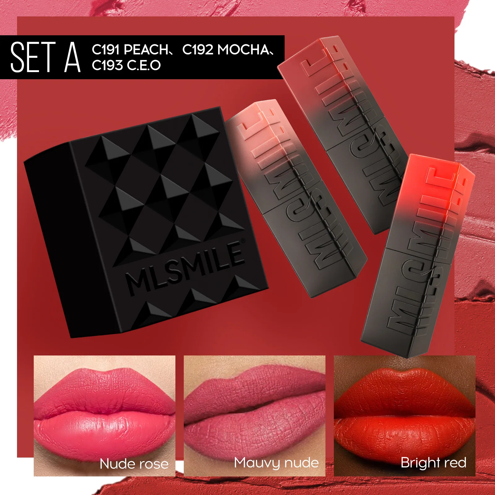 matte matte lipstick set moisturizing color development lipstick is not easy to fade New foreign trade lipstick makeup