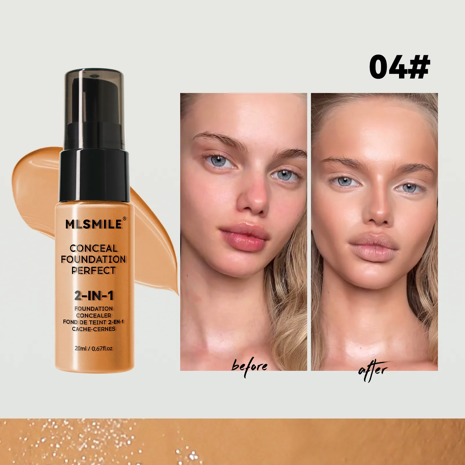 exclusive matte matte liquid flawless oil control pre-makeup concealer BB cream natural makeup holding liquid makeup 4