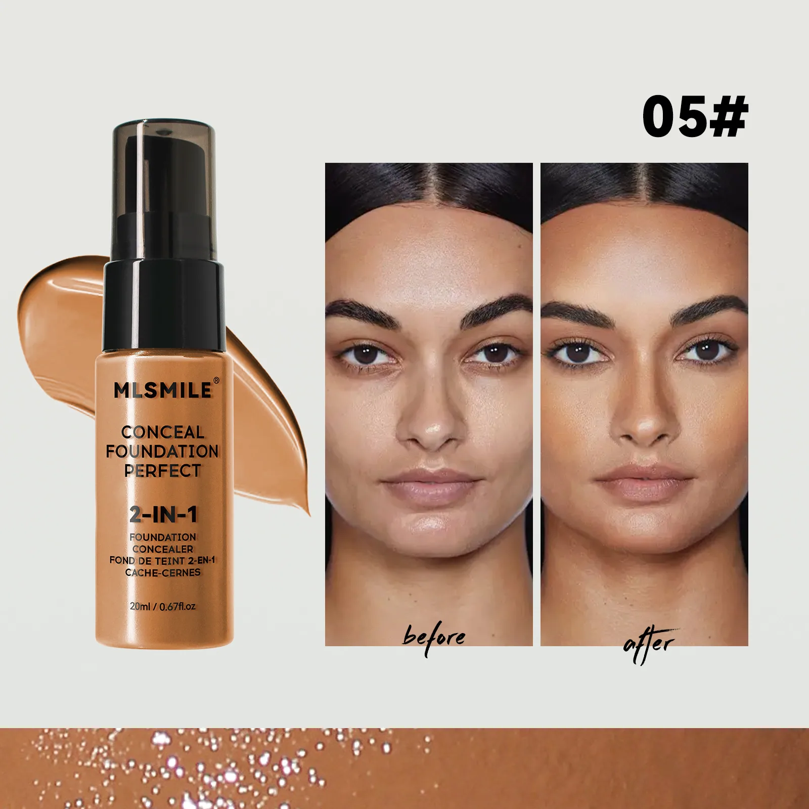 exclusive matte matte liquid flawless oil control pre-makeup concealer BB cream natural makeup holding liquid makeup 5