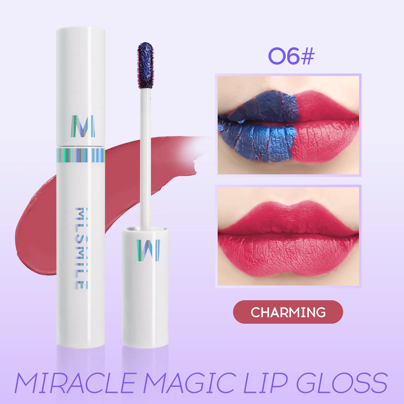 10 colors tear lip glaze tear lip gloss Amazon popular waterproof and sweatproof non-fading can peel lip line 6