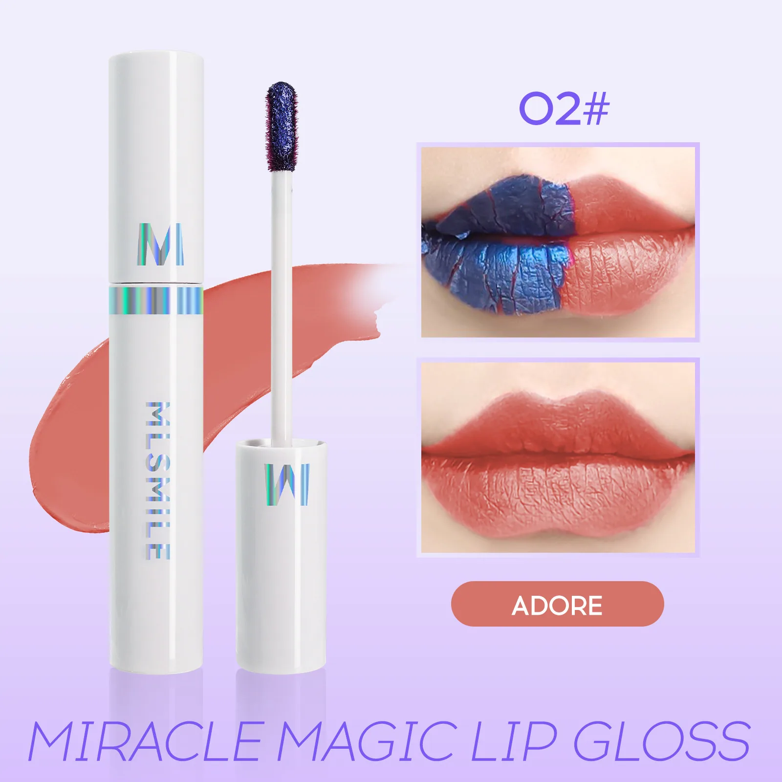10 colors tear lip glaze tear lip gloss Amazon popular waterproof and sweatproof non-fading can peel lip line 2