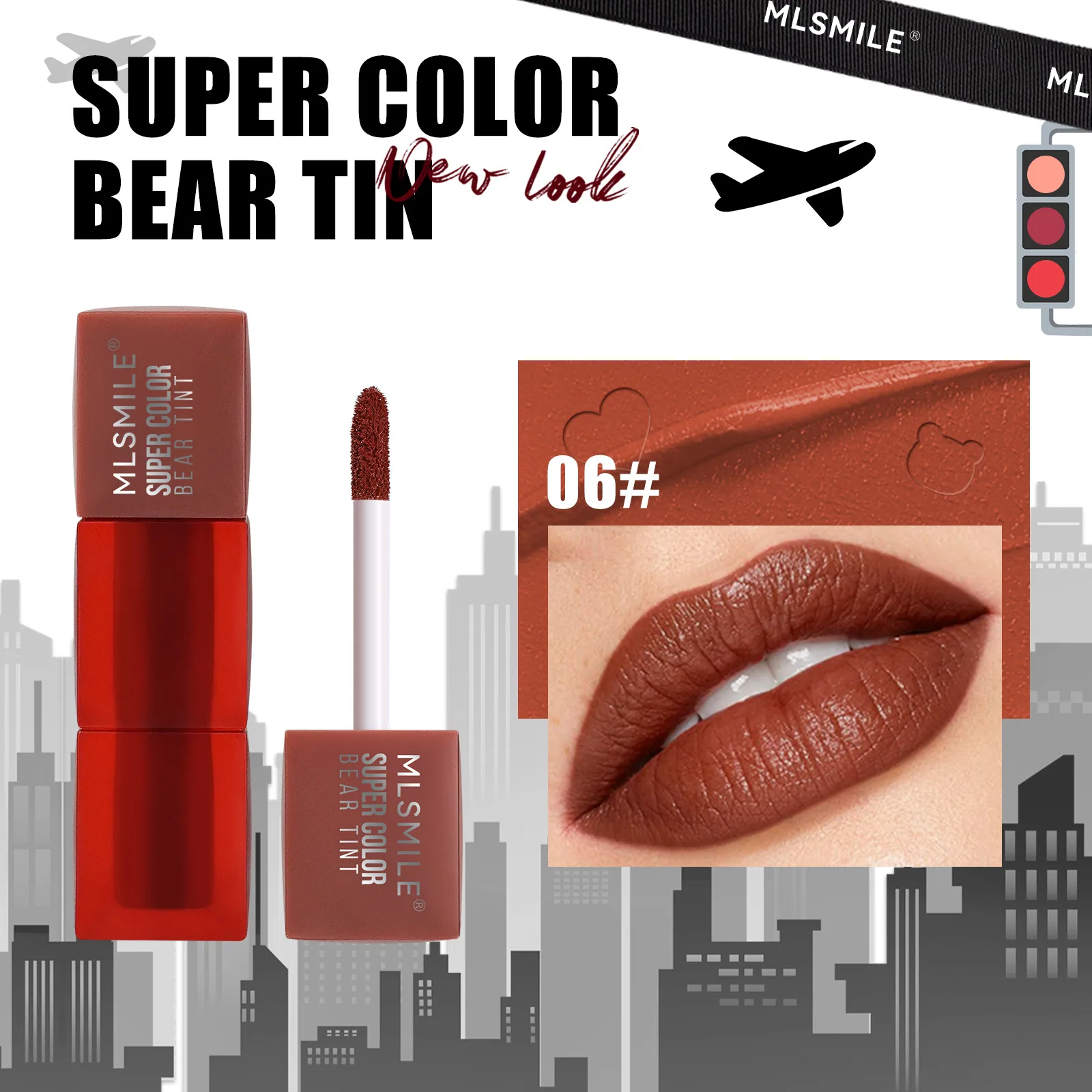 matte lipstick non-stick cup matte velvet lip gloss foreign trade makeup waterproof non-fading teddy lip glaz 6