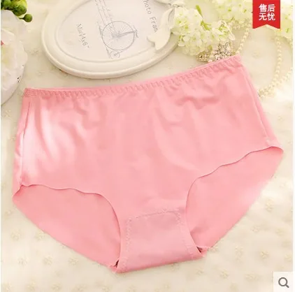 Ice silk soft panties women's summer mid-rise lace adult ladies cotton file briefs 7