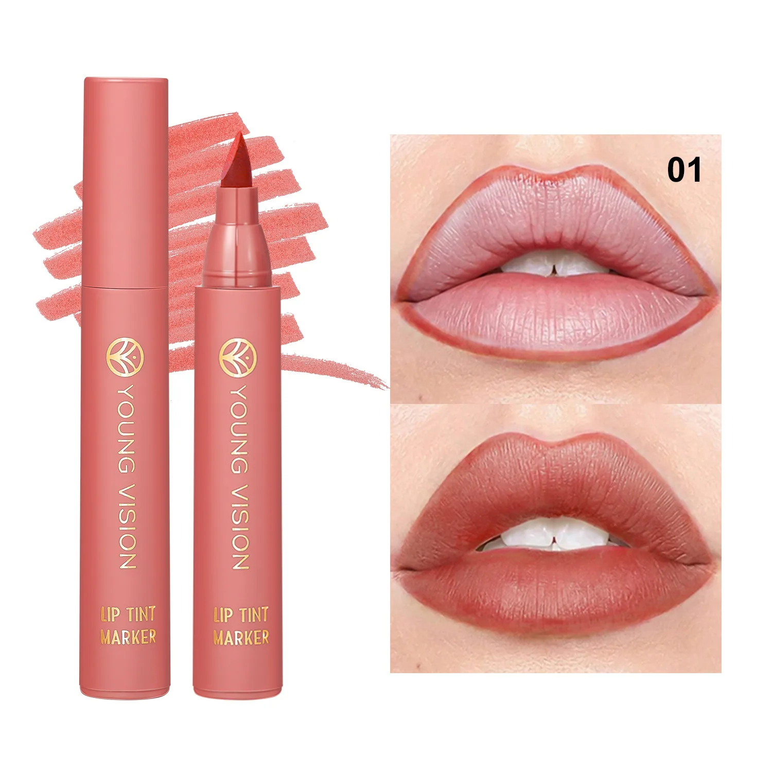 YOUNG VISION, lápiz tintado labial, 6 colores opcionales, labial agua, delineador labial mate que no mancha fácilmente la taza, tinte labial