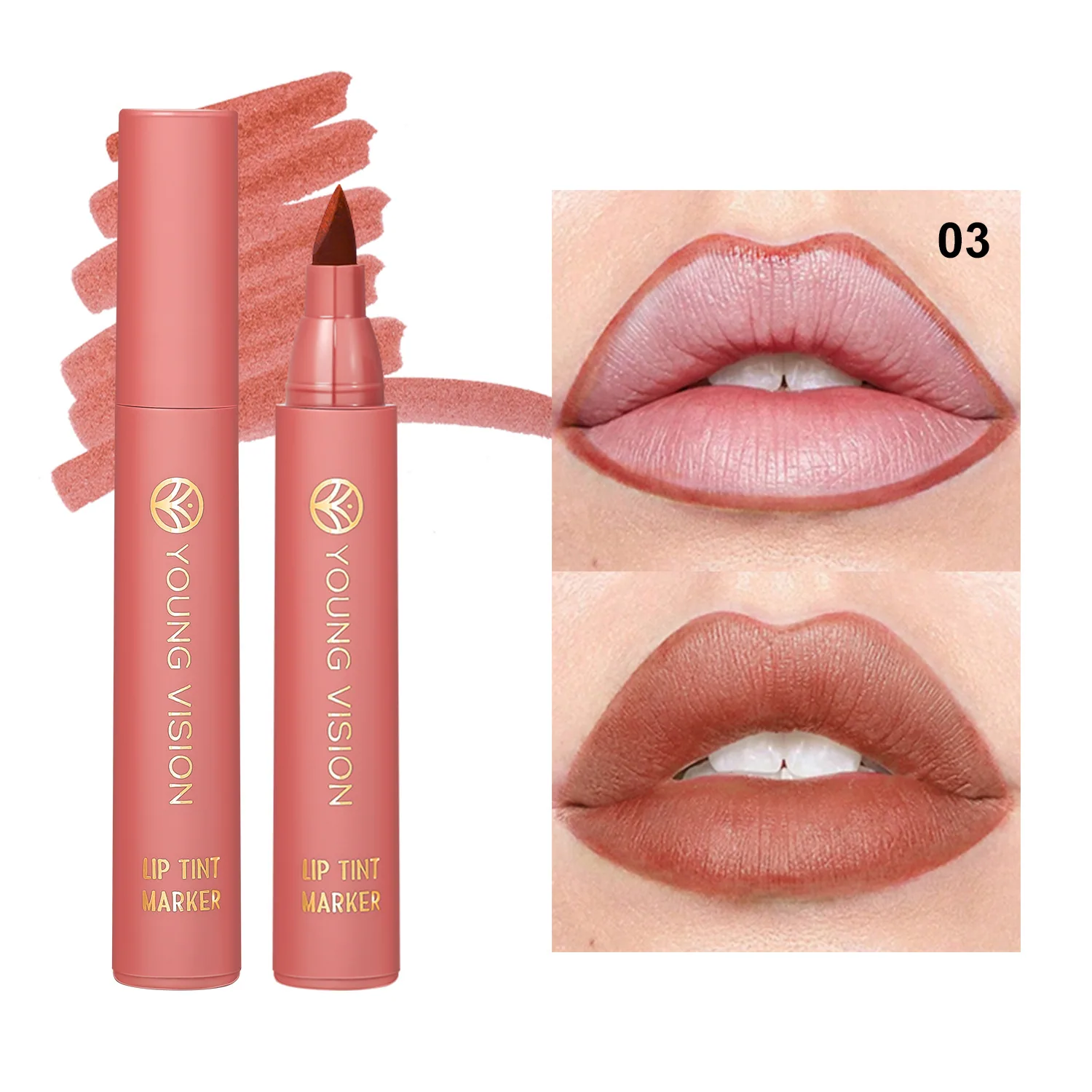 YOUNG VISION lip dye pen 6 colors optional lipstick water Lip liner is matte and not easy to stain the cup lip dye 3
