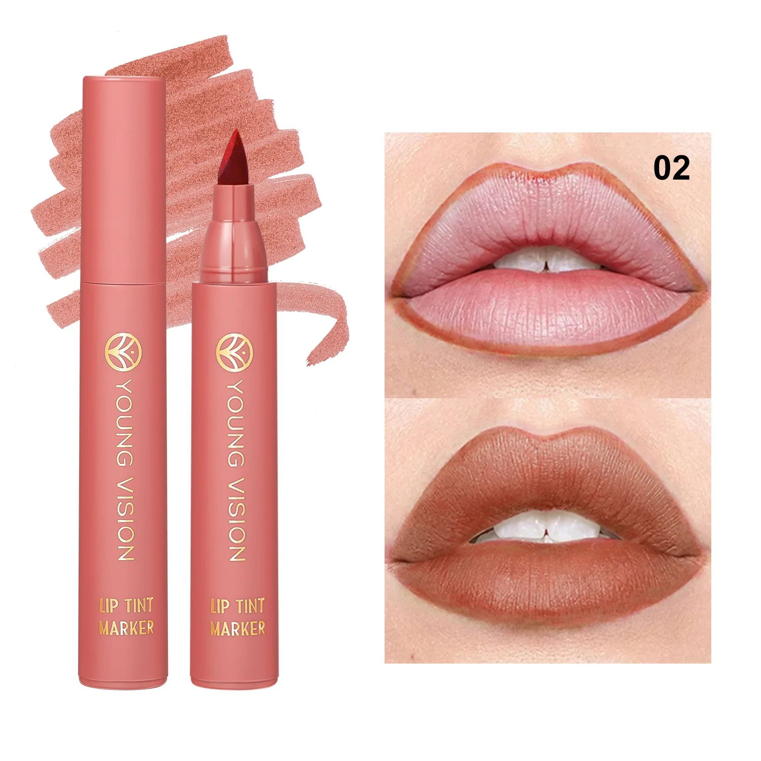 YOUNG VISION lip dye pen 6 colors optional lipstick water Lip liner is matte and not easy to stain the cup lip dye 2
