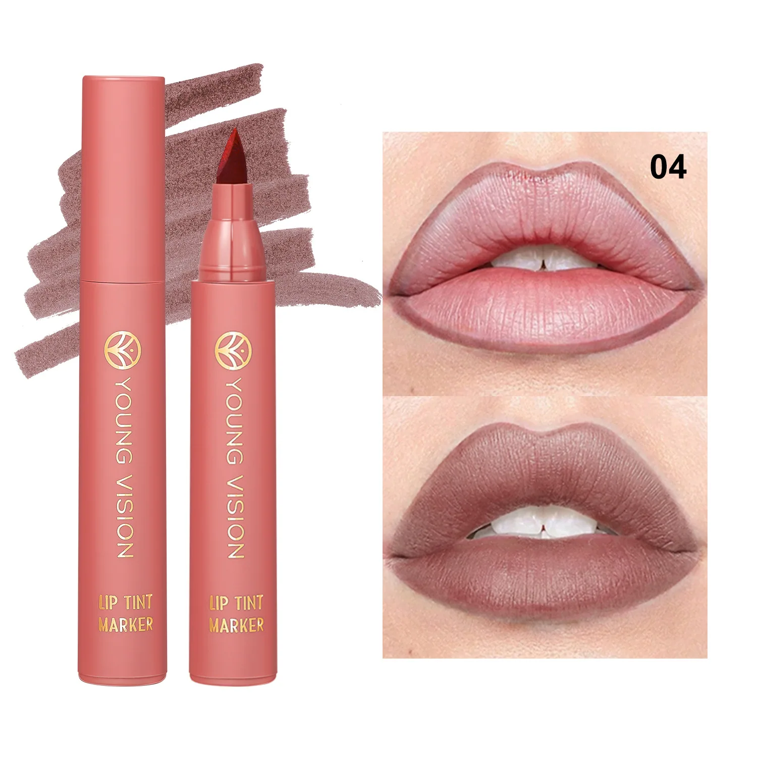 YOUNG VISION lip dye pen 6 colors optional lipstick water Lip liner is matte and not easy to stain the cup lip dye 4
