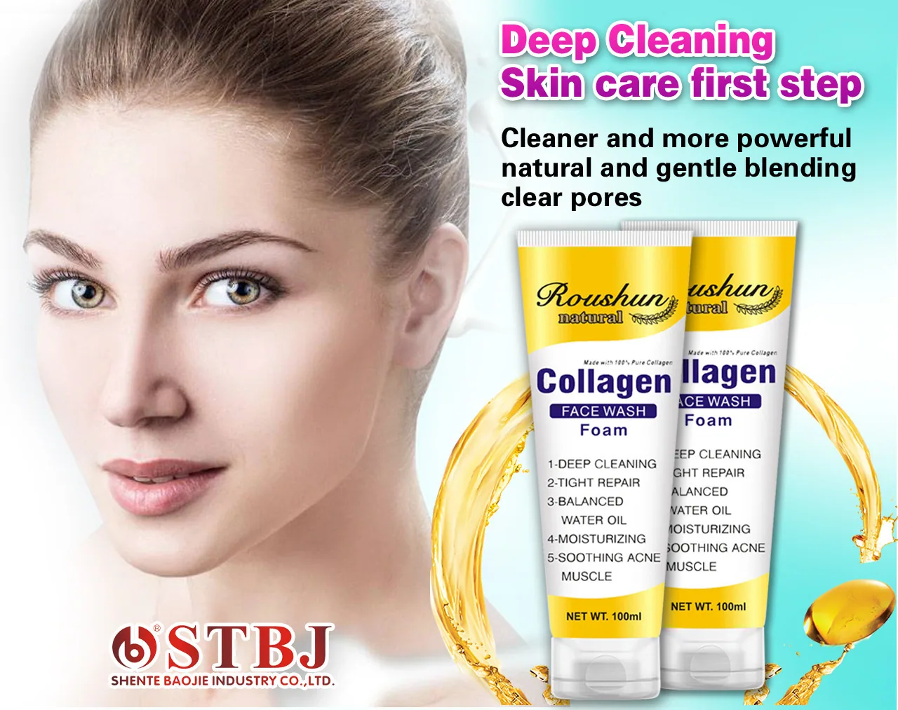 ROUSHUN Collagen face wash foam - Facial Cleanser 17