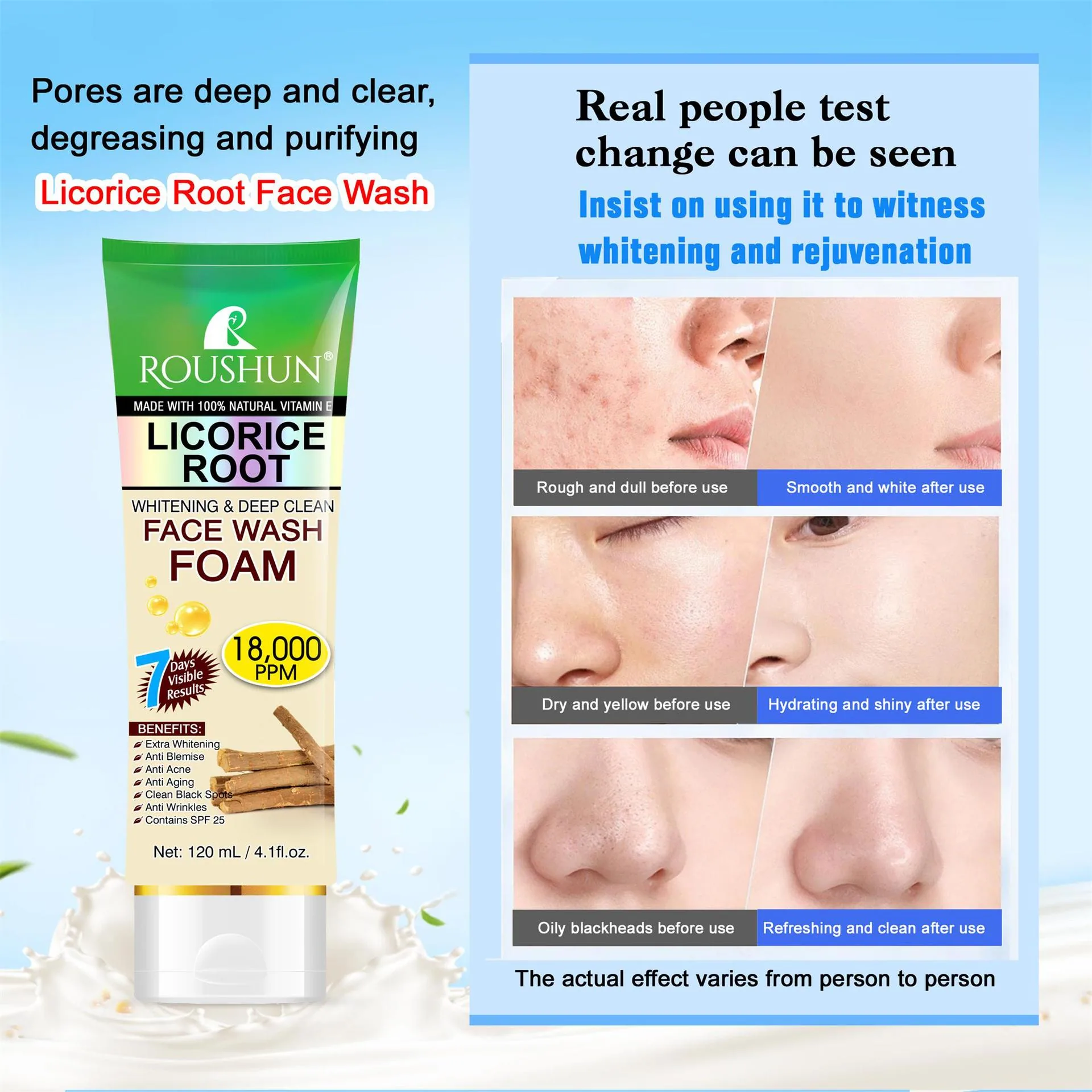 ROUSHUN licorice face wash foam - Facial Cleanser 3