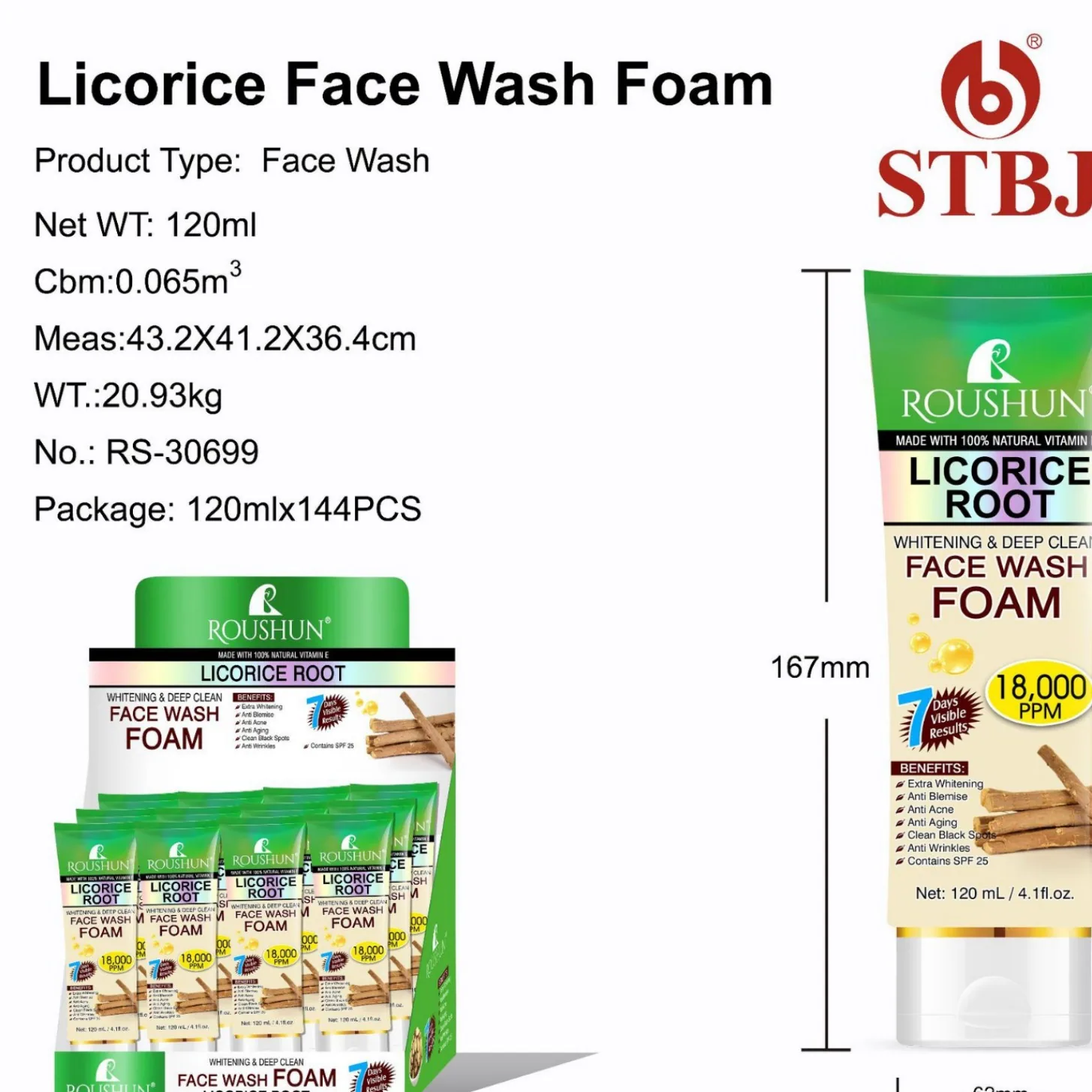 ROUSHUN licorice face wash foam - Facial Cleanser 4