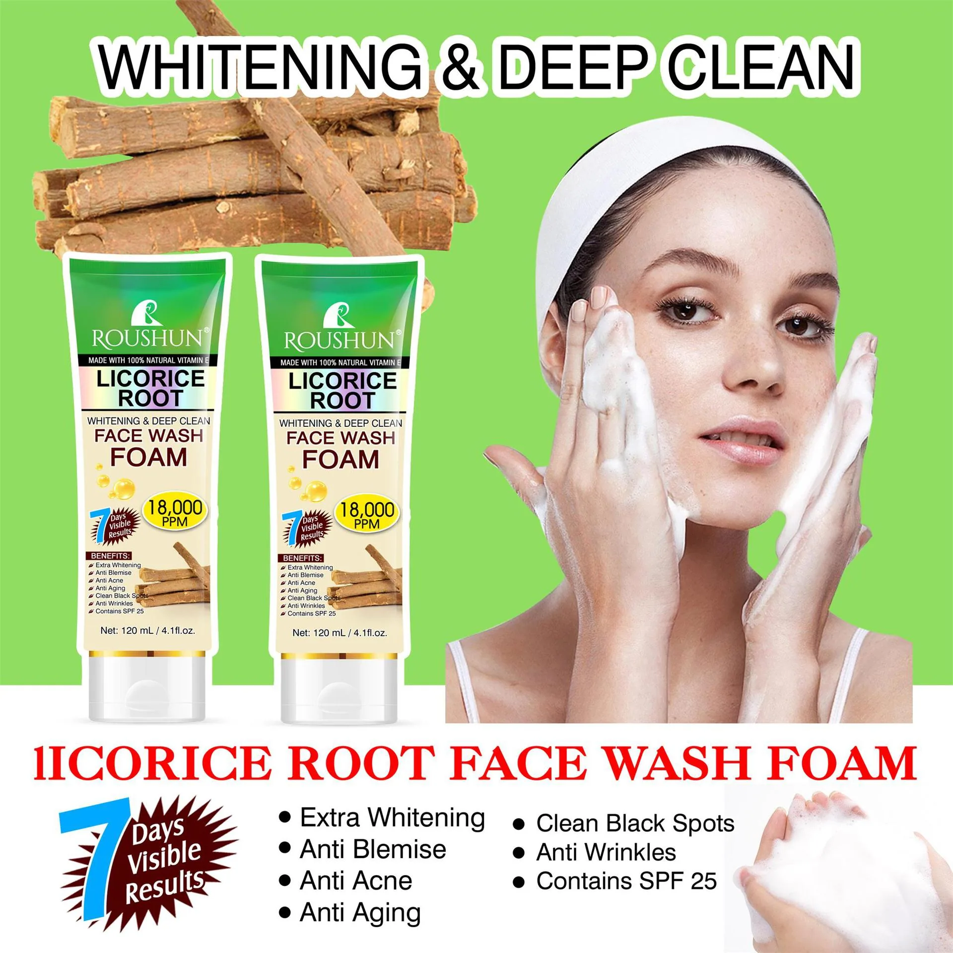 ROUSHUN licorice face wash foam - Facial Cleanser 5