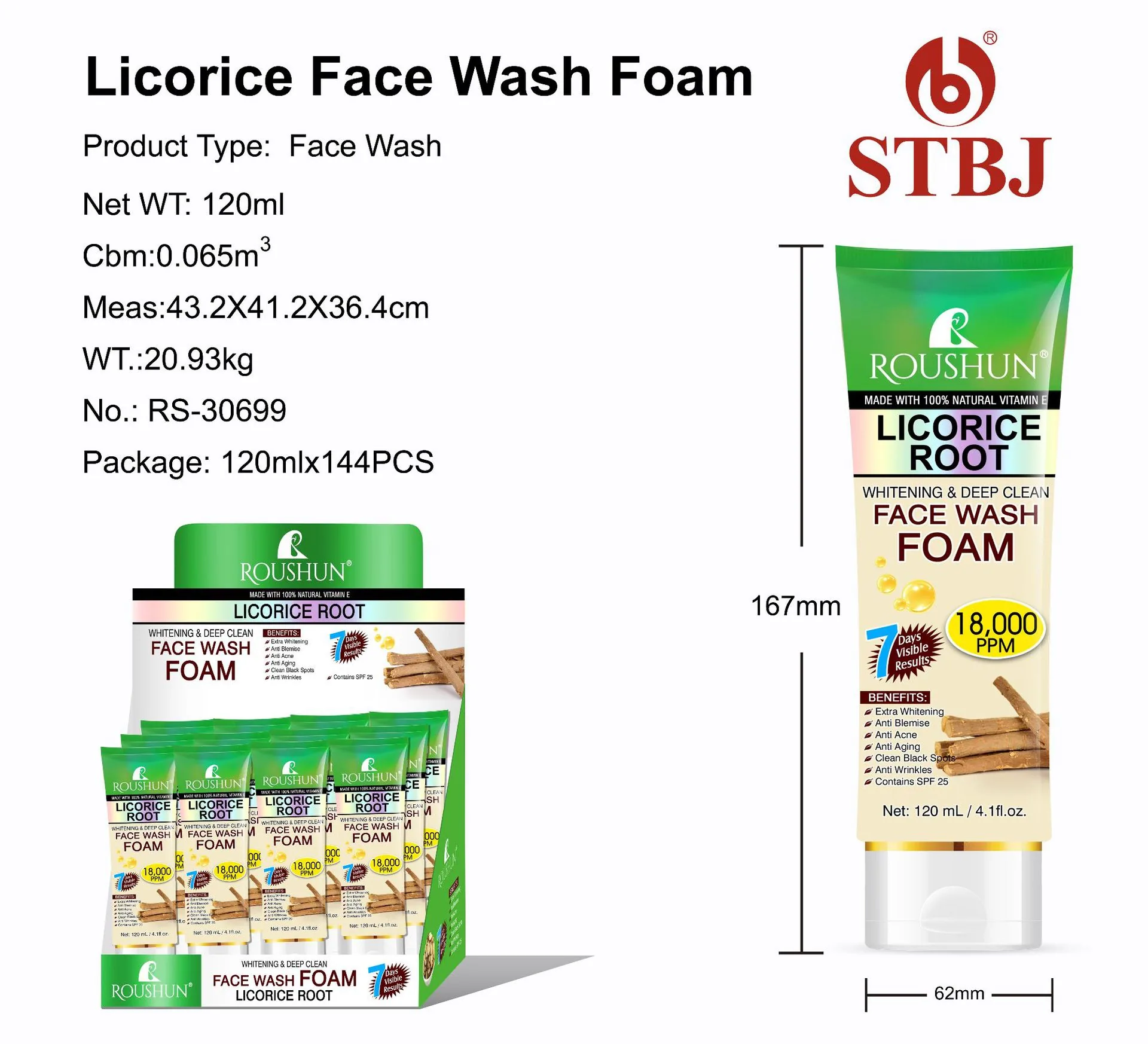 ROUSHUN licorice face wash foam - Facial Cleanser 7