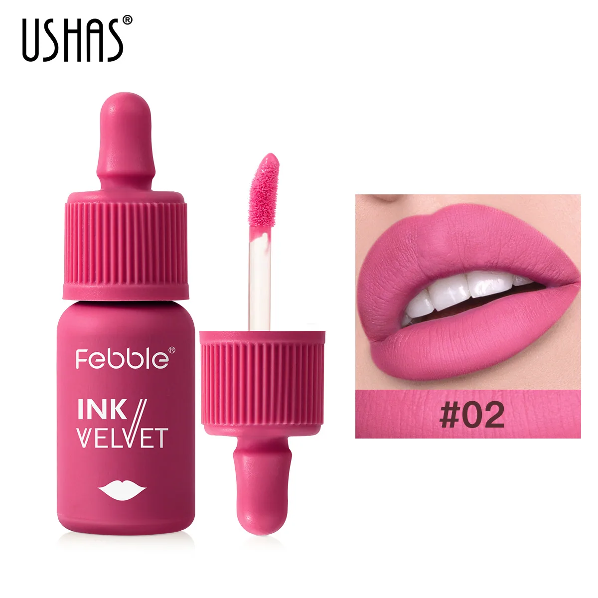 USHAS cross-border popular matte liquid lipstick lip gloss non stick cup waterproof Amazon lip gloss European and American A ver 2