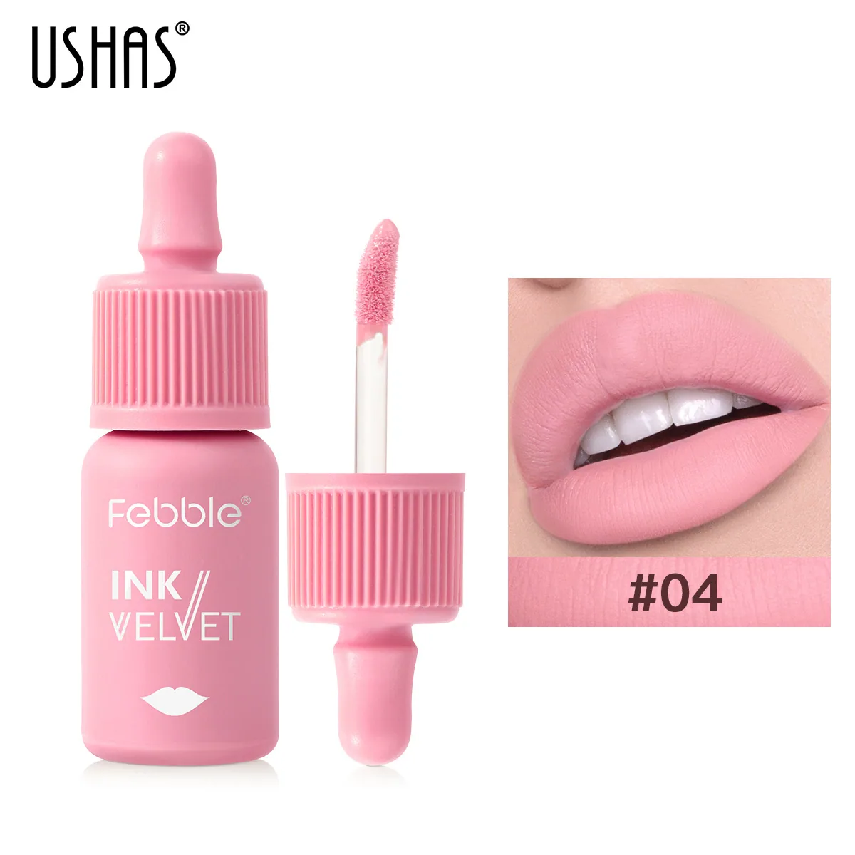 USHAS cross-border popular matte liquid lipstick lip gloss non stick cup waterproof Amazon lip gloss European and American A ver 4