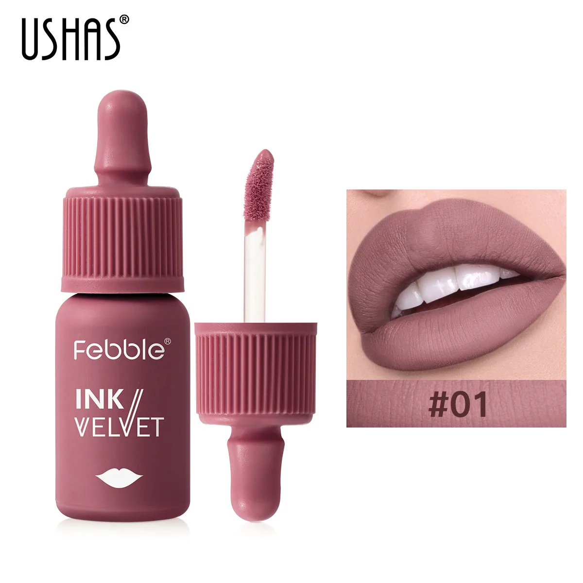 USHAS cross-border popular matte liquid lipstick lip gloss non stick cup waterproof Amazon lip gloss European and American A