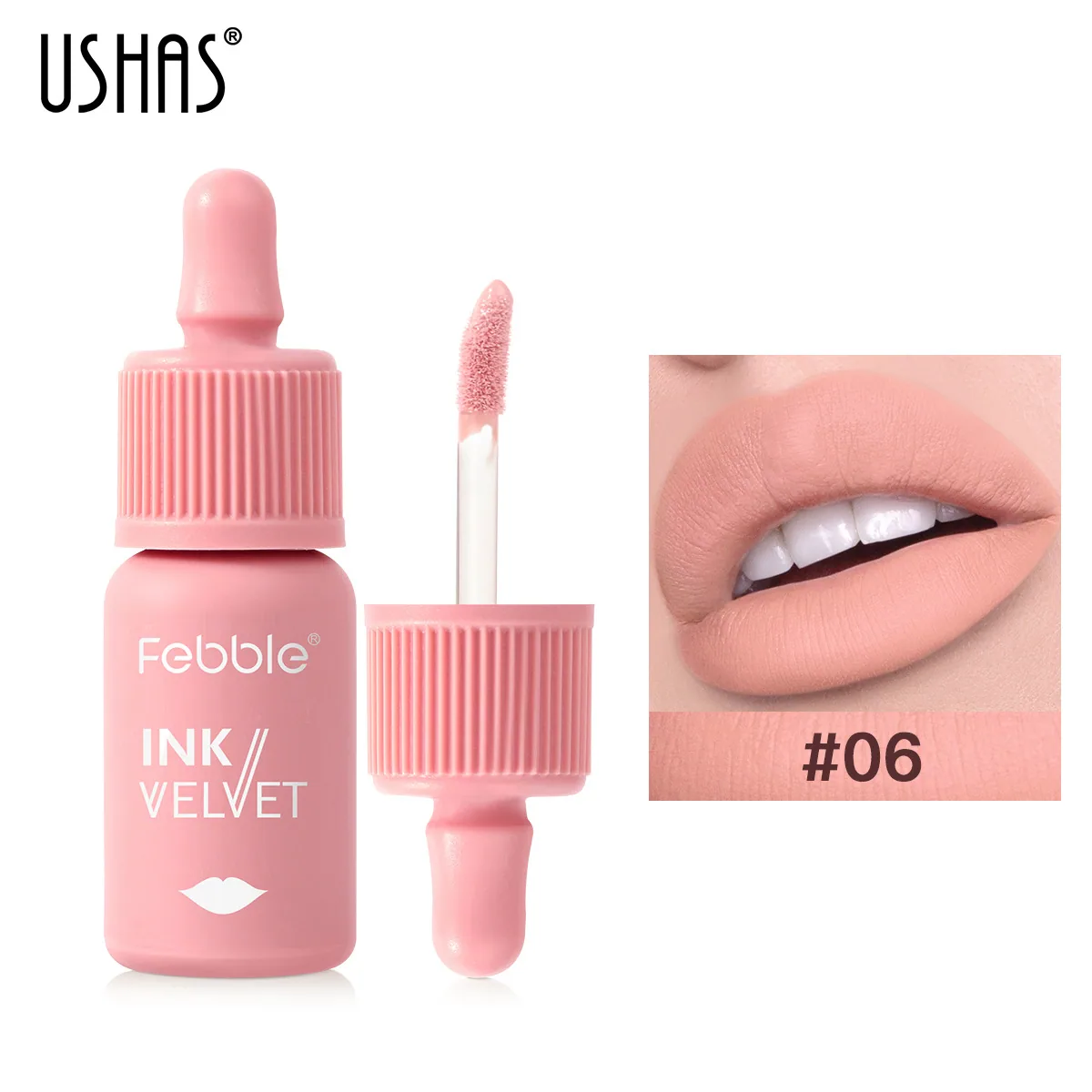 USHAS cross-border popular matte liquid lipstick lip gloss non stick cup waterproof Amazon lip gloss European and American A ver 6