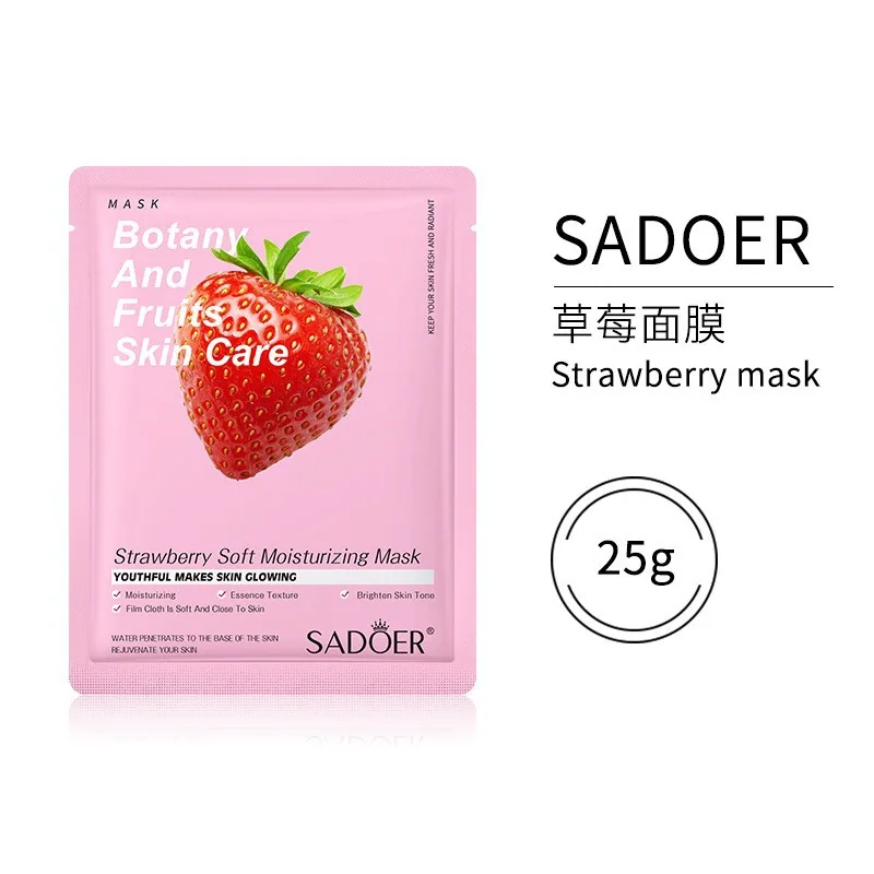 Facial MaskSADOER Plant Fruit Mask Facial MaskRose Hydrating and Moisturizing Cross-border Foreign Trade 3