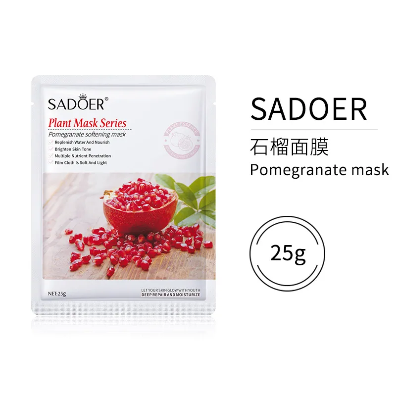 Facial MaskSADOER Plant Fruit Mask Facial MaskRose Hydrating and Moisturizing Cross-border Foreign Trade 7