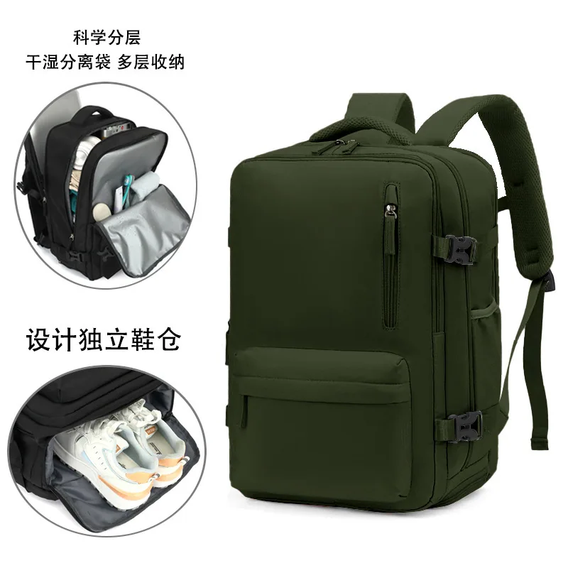 Unisex business backpack large capacity expandable boarding luggage bag travel computer backpack 13
