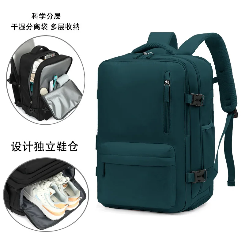 Unisex business backpack large capacity expandable boarding luggage bag travel computer backpack 14