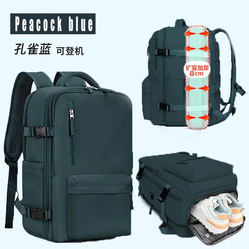 Unisex business backpack large capacity expandable boarding luggage bag travel computer backpack 6