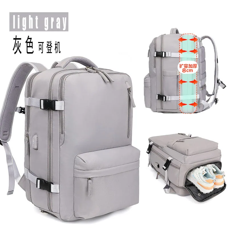 Unisex business backpack large capacity expandable boarding luggage bag travel computer backpack
