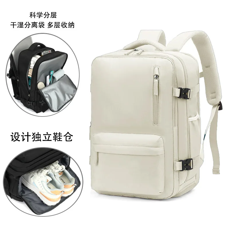 Unisex business backpack large capacity expandable boarding luggage bag travel computer backpack 15
