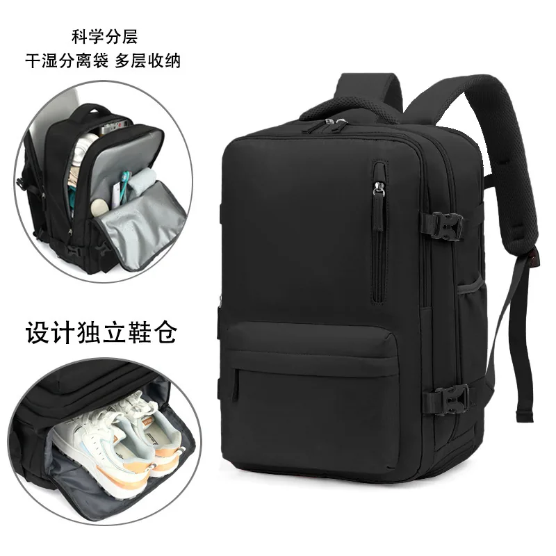Unisex business backpack large capacity expandable boarding luggage bag travel computer backpack 11