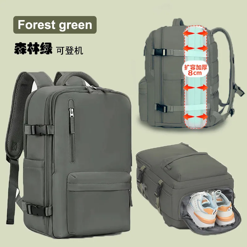 Unisex business backpack large capacity expandable boarding luggage bag travel computer backpack 8