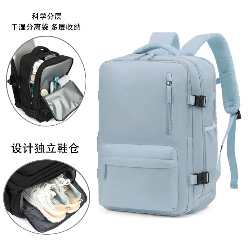 Unisex business backpack large capacity expandable boarding luggage bag travel computer backpack 16