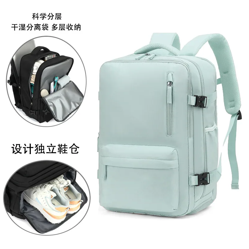Unisex business backpack large capacity expandable boarding luggage bag travel computer backpack 9
