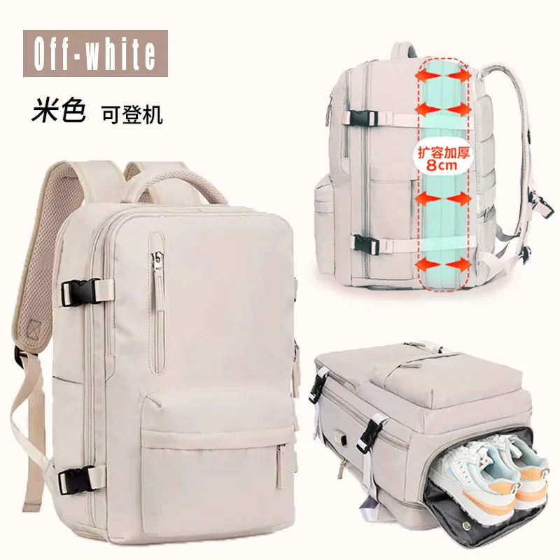 Unisex business backpack large capacity expandable boarding luggage bag travel computer backpack 5