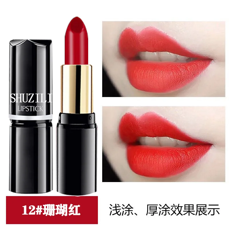 Shu Zili round tube lipstick moisturizing, easy to color and not easy to fade cosmetics wholesale one-piece drop shipping