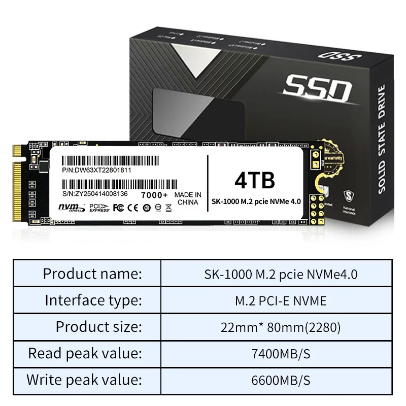 English 7000+NVMe4.0 solid state drive 2280512g notebook 2tPCIe protocol ssd1t - Hard Drives 4