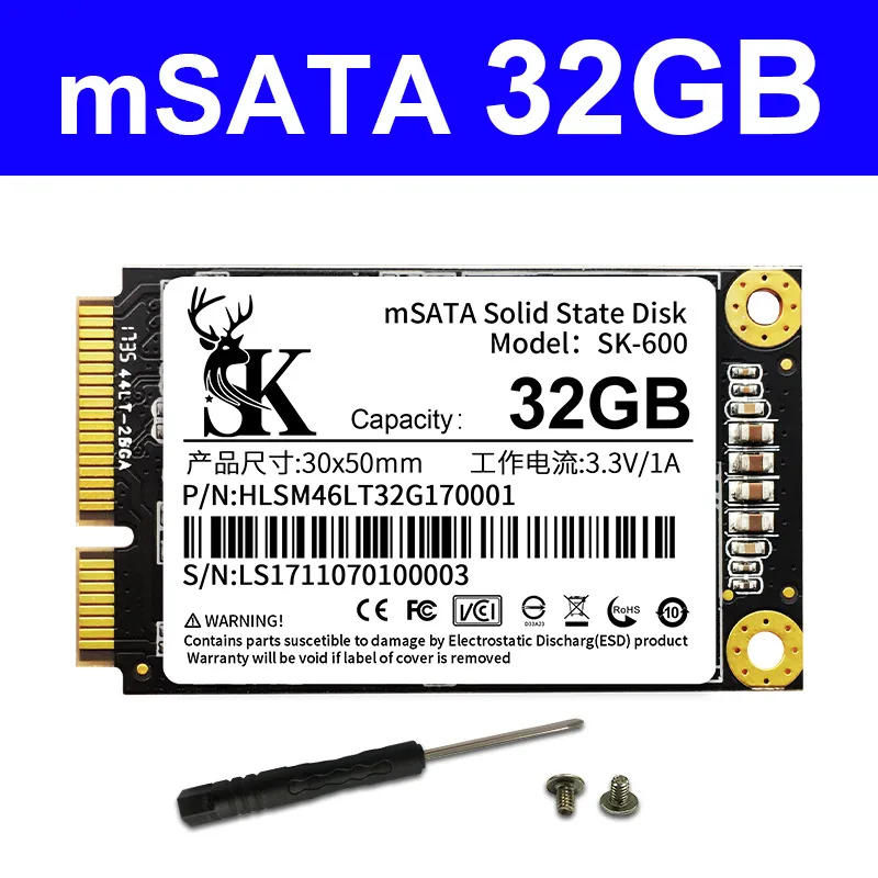 Factory direct sales SKmsata interface hard disk notebook SSD high speed 32G60G128G512G1T2T notebook