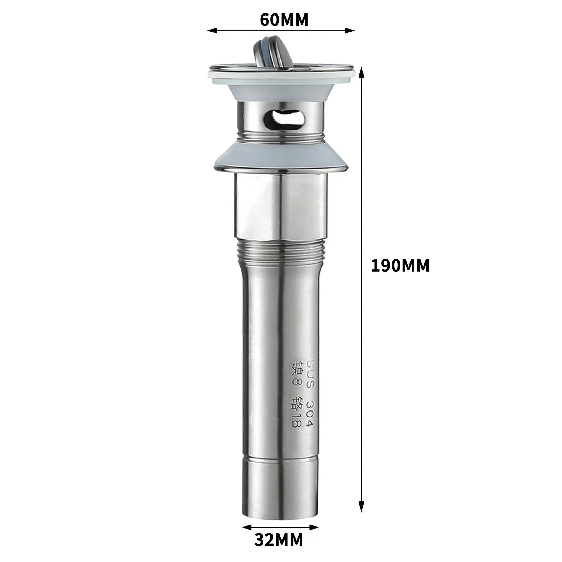 Direct selling stainless steel basin drainer drain pipe basin wash basin anti-odor leakage plug pool drainage accessories 9
