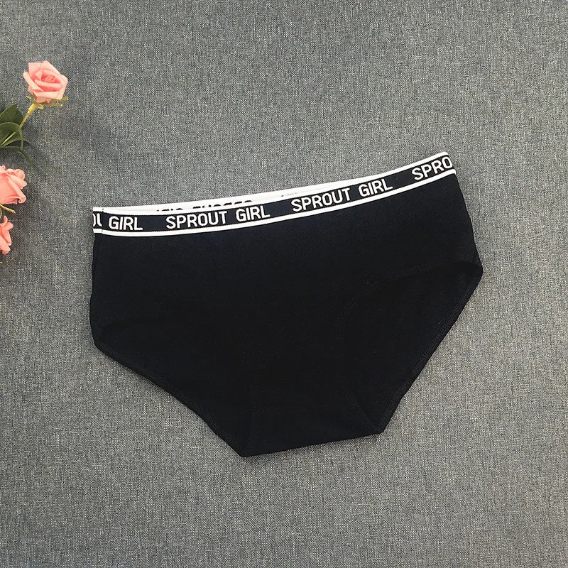 Fashionable letter edge teenage girl development cotton junior high school elementary school student small boxer briefs two size 3