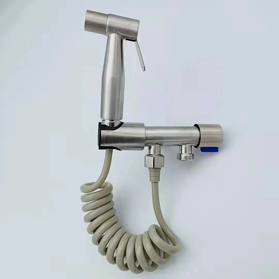Stainless steel companion flush water heater spray gun faucet bidet bathroom water gun booster household shower 2