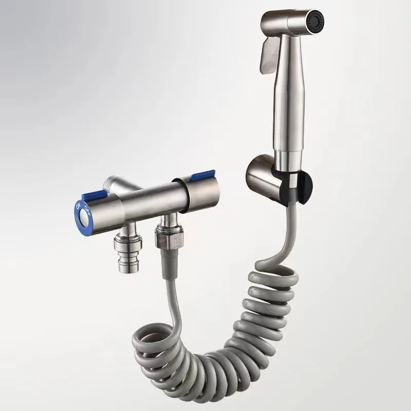 Stainless steel companion flush water heater spray gun faucet bidet bathroom water gun booster household shower 4