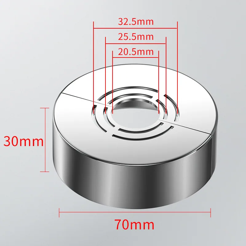 Heightened and thickened split shower decorative cover faucet angle valve water heater heating pipe water pipe ugly cover self-adhesive - Bathroom Sinks 4