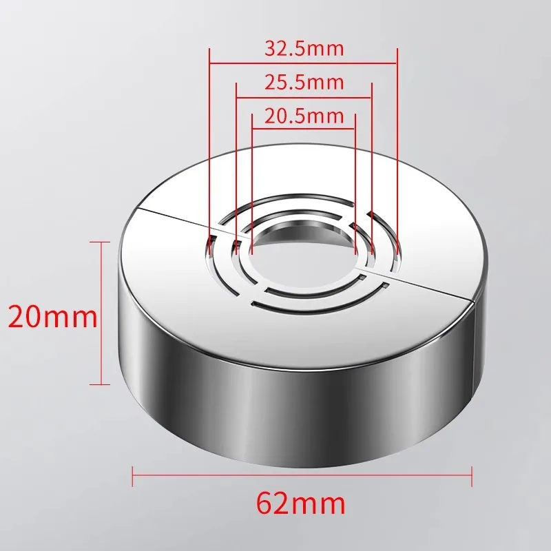 Heightened and thickened split shower decorative cover faucet angle valve water heater heating pipe water pipe ugly cover self-adhesive - Bathroom Sinks 2