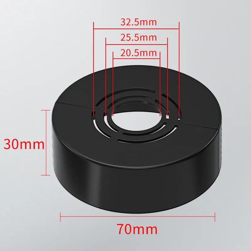 Heightened and thickened split shower decorative cover faucet angle valve water heater heating pipe water pipe ugly cover self-adhesive - Bathroom Sinks 12