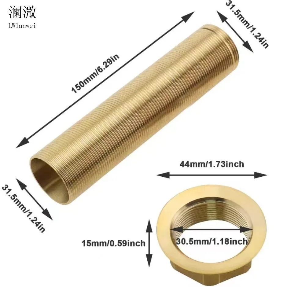 Hot and cold faucet high cap copper nut fastener rubber pad accessories copper joint water pipe faucet adapter - Bathroom Sinks 7